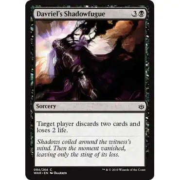 MtG Trading Card Game War of the Spark Common Davriel's Shadowfugue #84