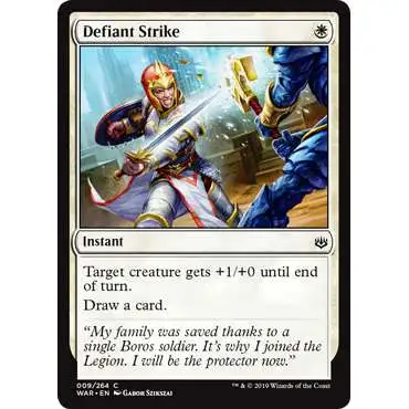 MtG Trading Card Game War of the Spark Common Defiant Strike #9