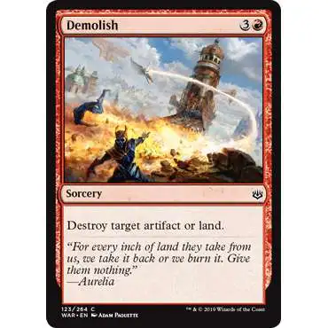 MtG Trading Card Game War of the Spark Common Demolish #123