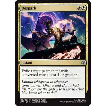 MtG Trading Card Game War of the Spark Uncommon Despark #190