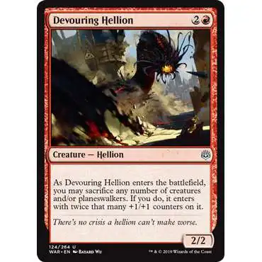 MtG Trading Card Game War of the Spark Uncommon Devouring Hellion #124