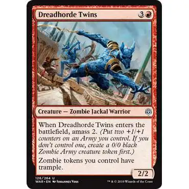 MtG Trading Card Game War of the Spark Uncommon Dreadhorde Twins #126