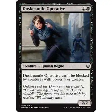 MtG Trading Card Game War of the Spark Common Duskmantle Operative #88