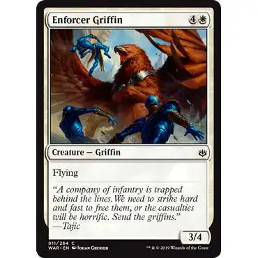 MtG Trading Card Game War of the Spark Common Enforcer Griffin #11