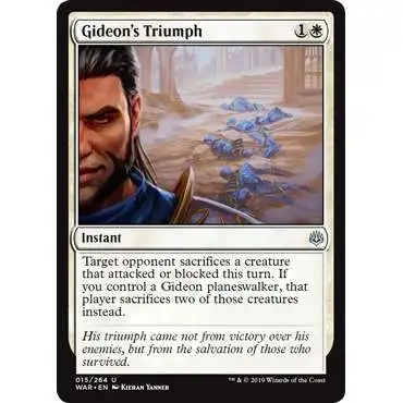 MtG Trading Card Game War of the Spark Uncommon Gideon's Triumph #15
