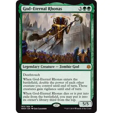 MtG Trading Card Game War of the Spark Mythic Rare God-Eternal Rhonas #163
