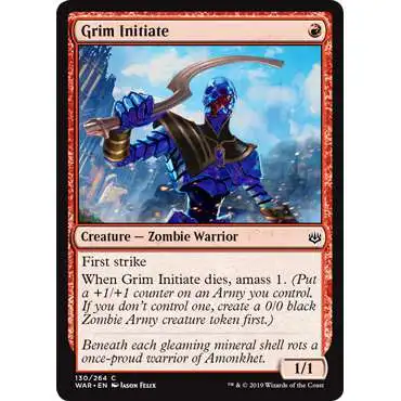 MtG Trading Card Game War of the Spark Common Grim Initiate #130