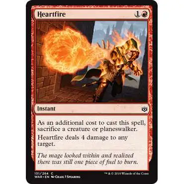 MtG Trading Card Game War of the Spark Common Foil Heartfire #131