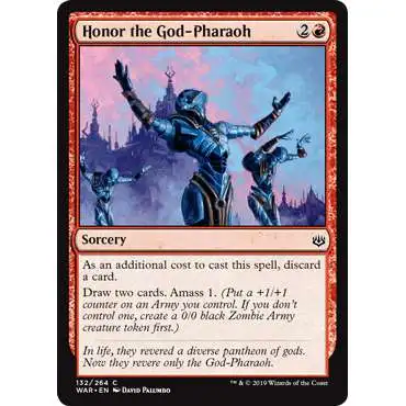 MtG Trading Card Game War of the Spark Common Honor the God-Pharaoh #132