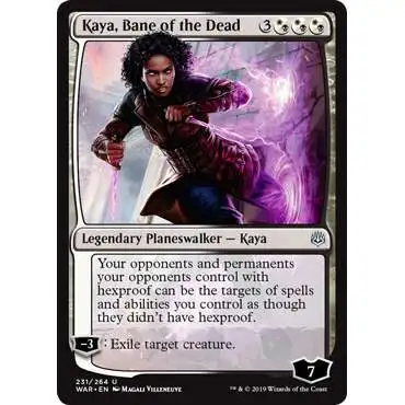 MtG Trading Card Game War of the Spark Uncommon Kaya, Bane of the Dead #231