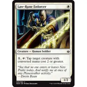 MtG Trading Card Game War of the Spark Common Law-Rune Enforcer #20