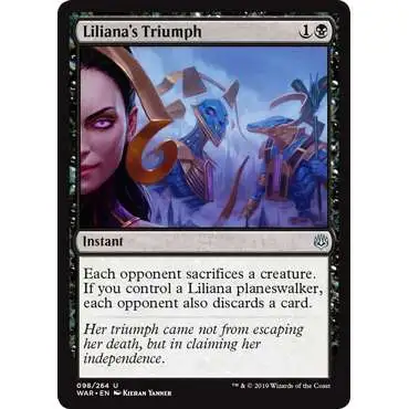 MtG Trading Card Game War of the Spark Uncommon Liliana's Triumph #98