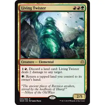 MtG Trading Card Game War of the Spark Rare Living Twister #203