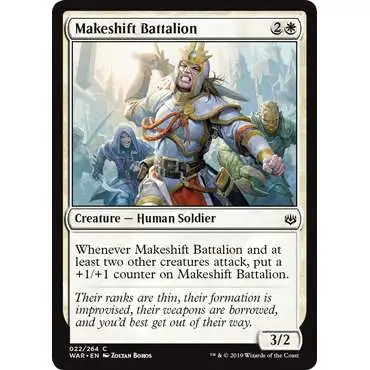 MtG Trading Card Game War of the Spark Common Makeshift Battalion #22