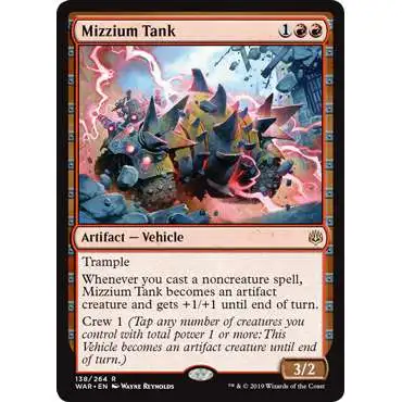 MtG Trading Card Game War of the Spark Rare Mizzium Tank #138