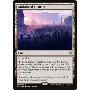MtG Trading Card Game War of the Spark Rare Mobilized District #249