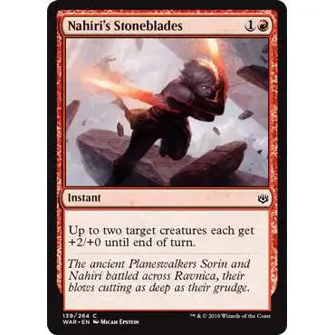 MtG Trading Card Game War of the Spark Common Nahiri's Stoneblades #139