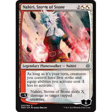 MtG Trading Card Game War of the Spark Uncommon Nahiri, Storm of Stone #233