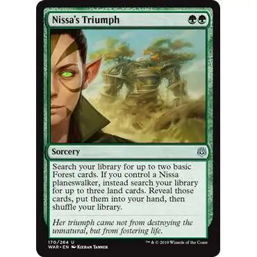 MtG Trading Card Game War of the Spark Uncommon Nissa's Triumph #170