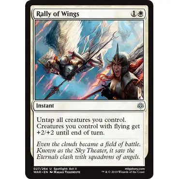 MtG Trading Card Game War of the Spark Uncommon Rally of Wings #27
