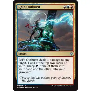 MtG Trading Card Game War of the Spark Uncommon Ral's Outburst #212