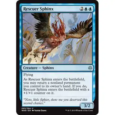 MtG Trading Card Game War of the Spark Uncommon Rescuer Sphinx #65