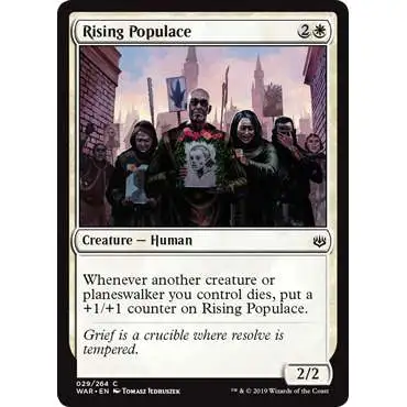 MtG Trading Card Game War of the Spark Common Rising Populace #29