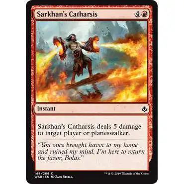 MtG Trading Card Game War of the Spark Common Sarkhan's Catharsis #144