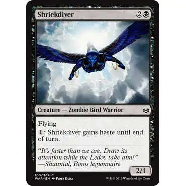 MtG Trading Card Game War of the Spark Common Shriekdiver #103