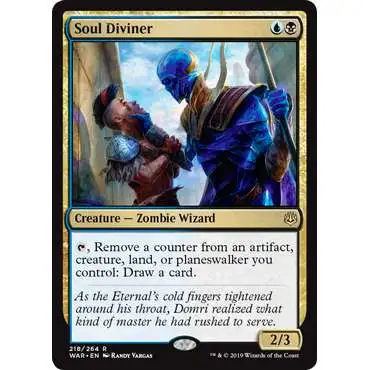 MtG Trading Card Game War of the Spark Rare Soul Diviner #218