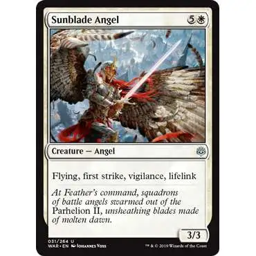 MtG Trading Card Game War of the Spark Uncommon Sunblade Angel #31
