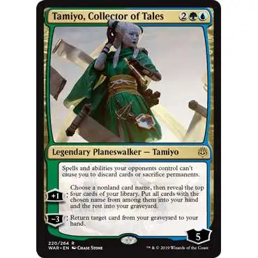 MtG Trading Card Game War of the Spark Rare Tamiyo, Collector of Tales #220