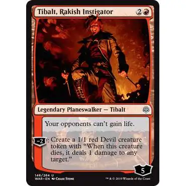 MtG Trading Card Game War of the Spark Uncommon Tibalt, Rakish Instigator #146