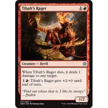 MtG Trading Card Game War of the Spark Uncommon Tibalt's Rager #147