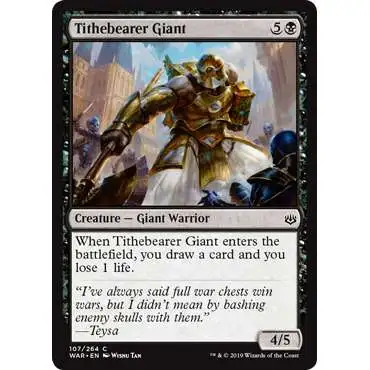 MtG Trading Card Game War of the Spark Common Tithebearer Giant #107