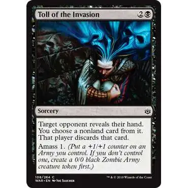 MtG Trading Card Game War of the Spark Common Foil Toll of the Invasion #108