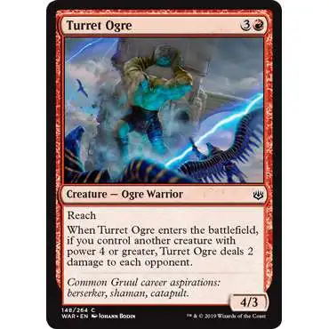 MtG Trading Card Game War of the Spark Common Turret Ogre #148