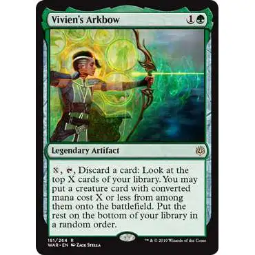 MtG Trading Card Game War of the Spark Rare Vivien's Arkbow #181