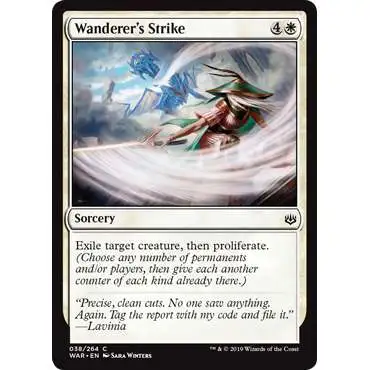 MtG Trading Card Game War of the Spark Common Wanderer's Strike #38