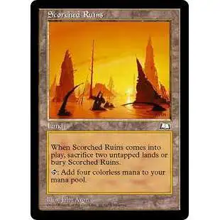 MtG Weatherlight Rare Scorched Ruins [Lightly Played]