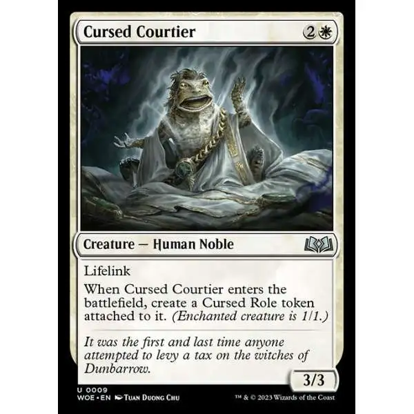 MtG Wilds of Eldraine Uncommon Cursed Courtier #9