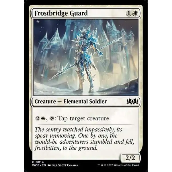 MtG Wilds of Eldraine Common Foil Frostbridge Guard #14