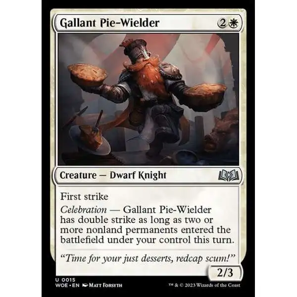 MtG Wilds of Eldraine Uncommon Foil Gallant Pie-Wielder #15