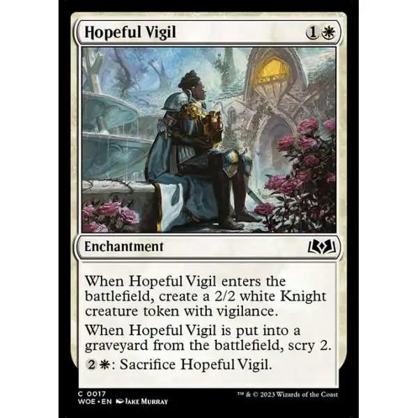 MtG Wilds of Eldraine Common Hopeful Vigil #17