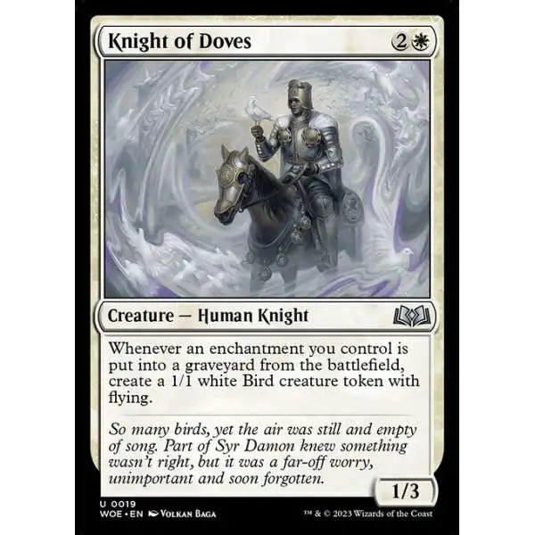 MtG Wilds of Eldraine Uncommon Knight of Doves #19