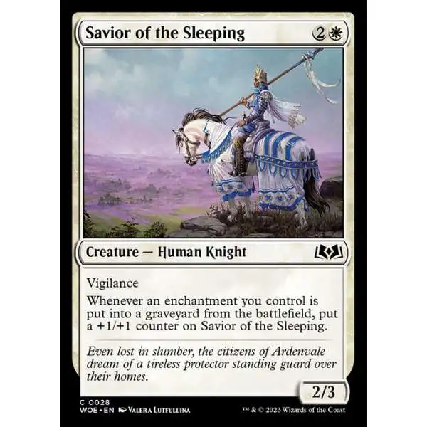 MtG Wilds of Eldraine Common Savior of the Sleeping #28