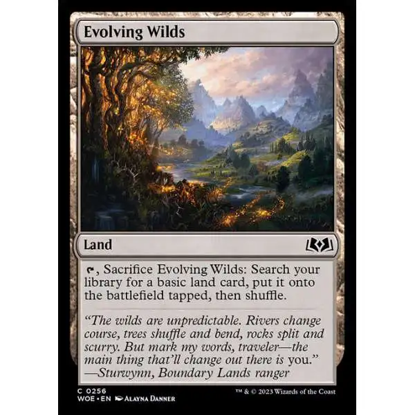 MtG Wilds of Eldraine Common Evolving Wilds #256