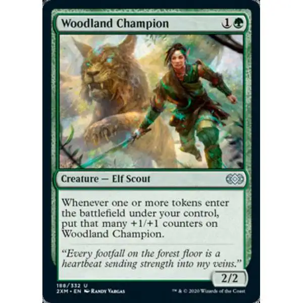 MtG Double Masters Uncommon Woodland Champion #188