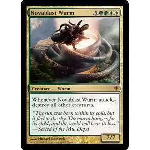 MtG Worldwake Mythic Rare Foil Novablast Wurm #119