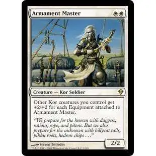 MtG Trading Card Game Zendikar Rare Armament Master #1